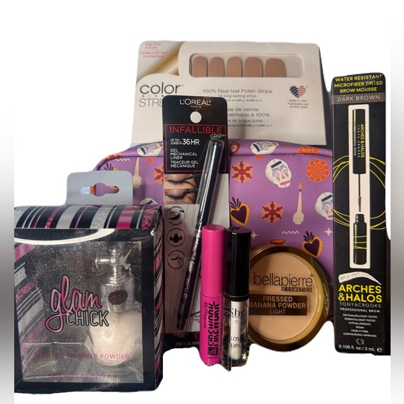 Beauty Bundle with Dia De Los Muertos Cosmetic Bag - Picture 1 of 10